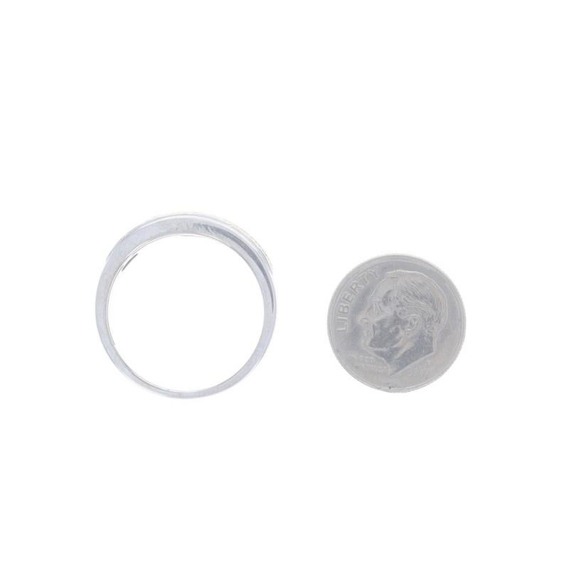 White Gold Diamond Men's Wedding Band 10k Round Brilliant .54ctw Five-Stone Ring 2