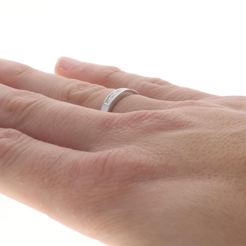 Weißgold Diamant Männer Hochzeit Band 14k Baguette & Prinzessin .50ctw Ring im Zustand „Hervorragend“ im Angebot in Greensboro, NC