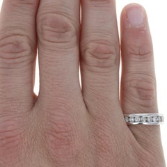 White Gold Diamond Men's Wedding Band, 14k Round Brilliant 1.00ctw Ring