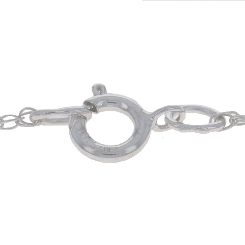Collier cœur de mère et d'enfant en or blanc 18