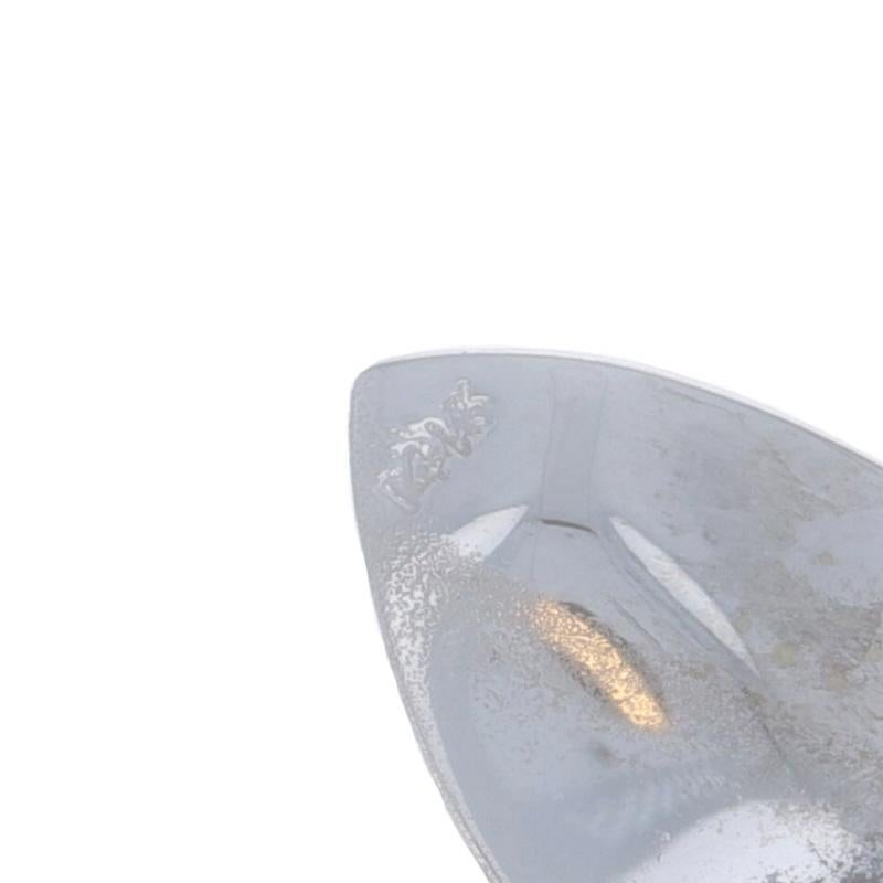 Women's White Gold Diamond Pair of Leaves Solitaire Pendant 14k Round Foliage Charm For Sale