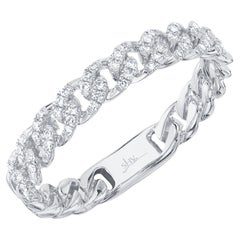 Weißgold Diamant Pave Link Ring