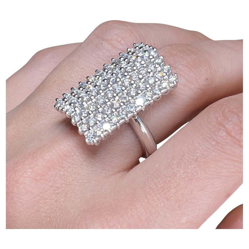 Large Diamond Rings Plain Rectangular Rectangular Diamond Rings - 1,308 For Sale on 1stDibs | rectangle ...
