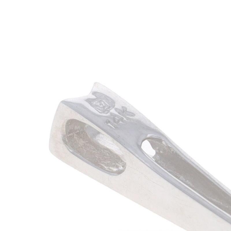 Donna Ciondolo con diamante e perla in oro bianco - 14k Brilliante rotondo 1.00 in vendita