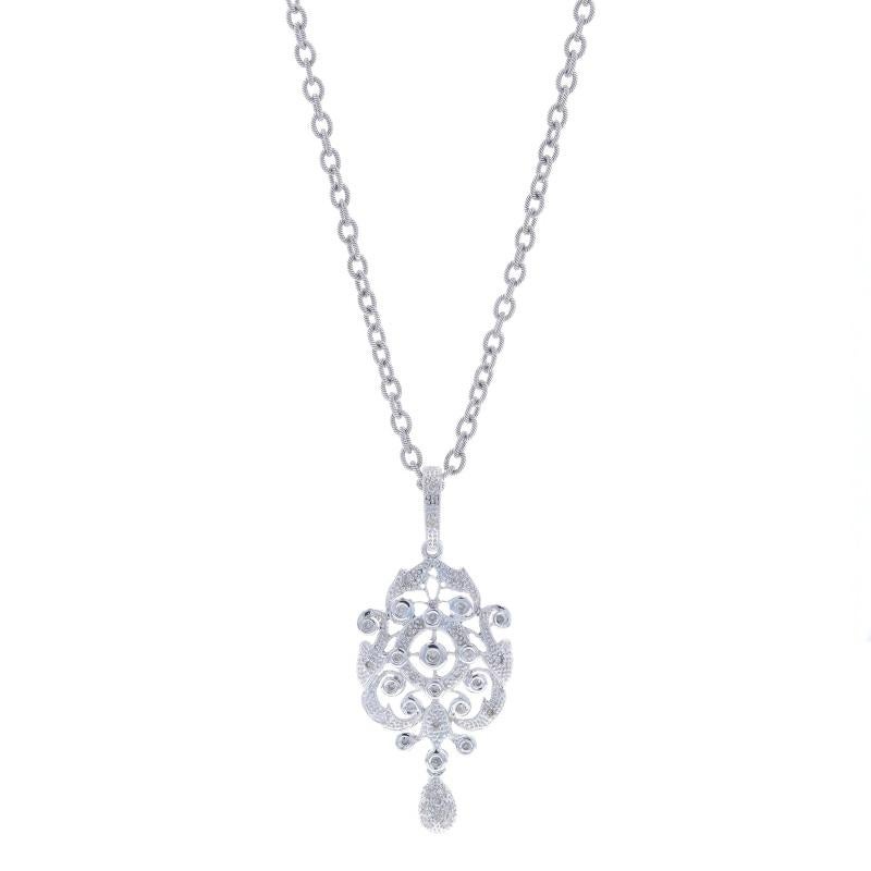Contenuto del metallo: Oro bianco 14k

Informazioni su A. Stone

Diamanti naturali
Carati: .57ctw
Taglio: Rotondo brillante
Colore: K - L
Chiarezza: I1 - I2

Carati totali: 0,57ctw

Stile della catena: Cavo fantasia
Stile della collana: Catena
Tipo