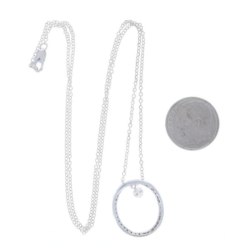White Gold Diamond Pendant Necklace 18