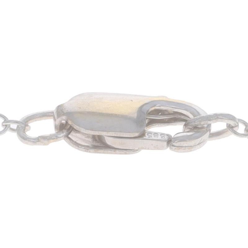 White Gold Diamond Pendant Necklace 18