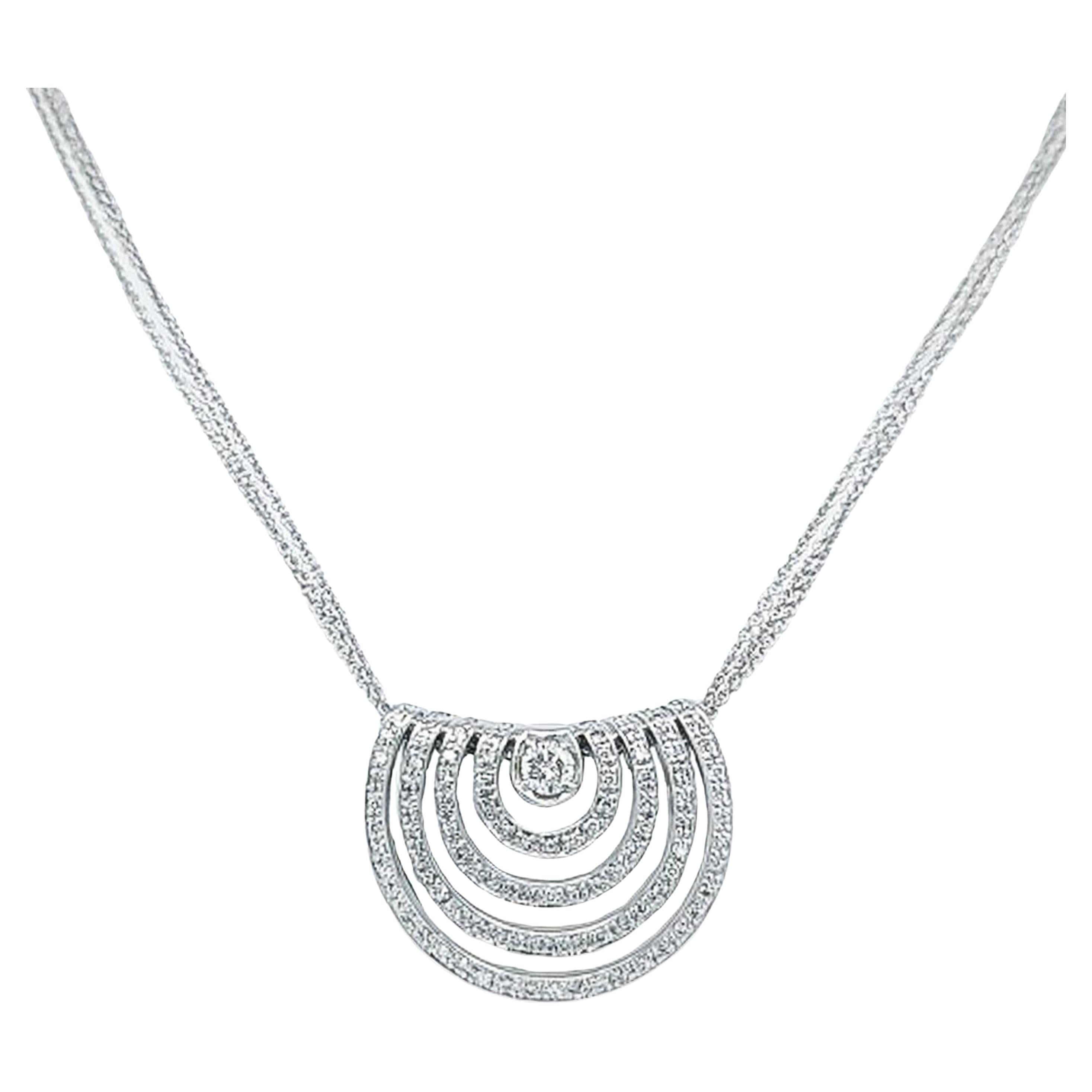 White Gold Diamond Pendant Necklace