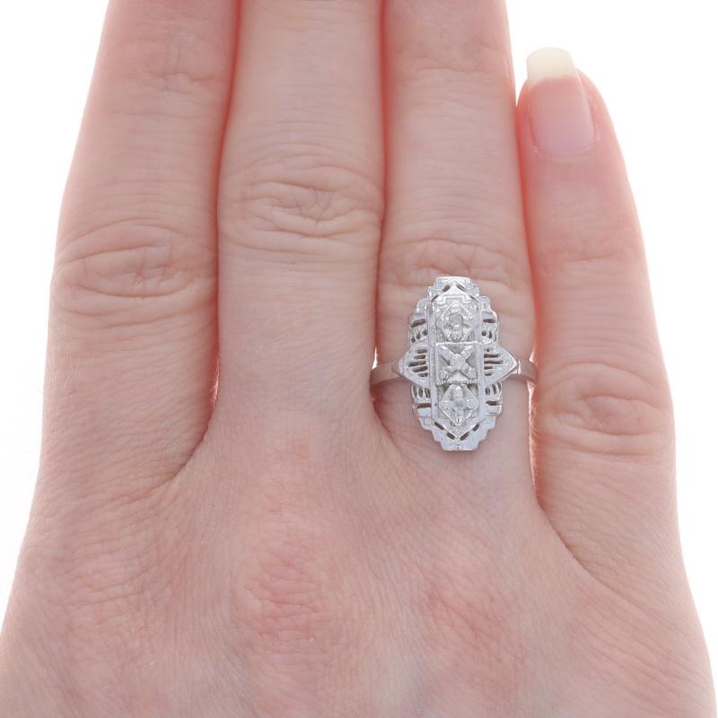 Weißgold Diamantring - 10k Rund Brillant 6ctw Drei-Stein (Rundschliff)