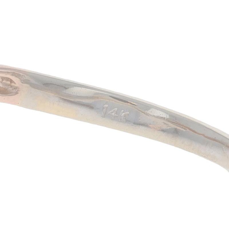 Anello con diamante in oro bianco - 14k Round Brilliante .30ctw Twist Looping in vendita 2