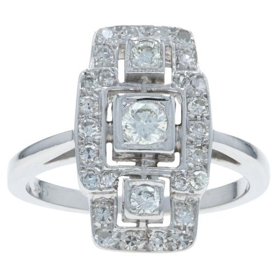 White Gold Diamond Ring - 14k Round Brilliant .53ctw