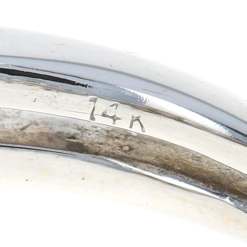 Round Cut White Gold Diamond Ring, 14 Karat Round Brilliant Cut .95 Carat Engagement
