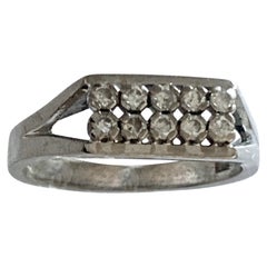 Weißgold Diamantring 18ct