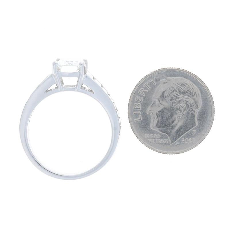 White Gold Diamond Ring - 18k Emerald Cut 3.65ctw GIA For Sale 1