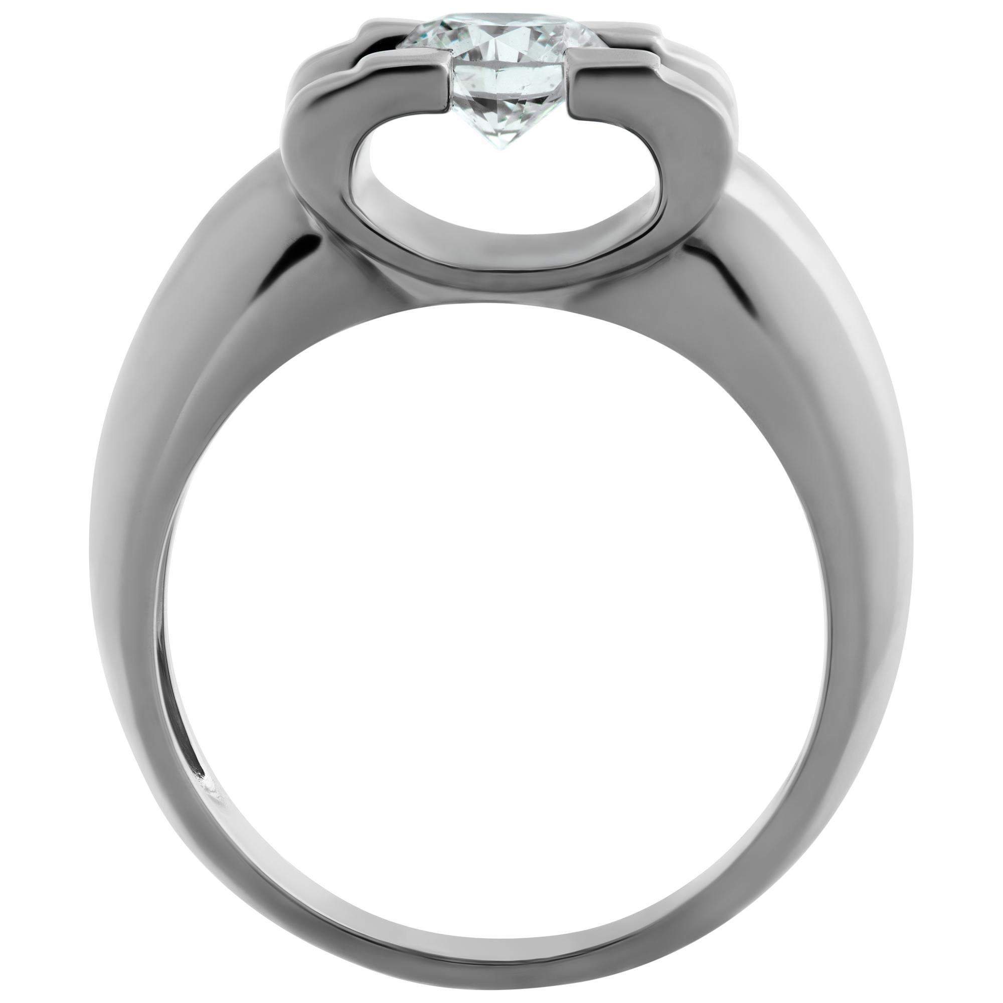 Men's White gold diamond ring For Sale