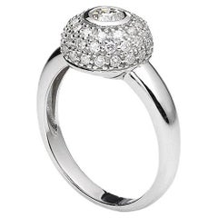 Bague en or blanc et diamants