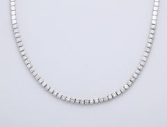White Gold Diamond Riviere Necklace