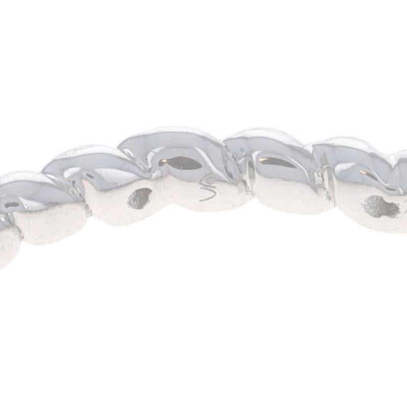 Anello a corda con diamanti in oro bianco 14k a brillante rotondo da 0,10 ct. in vendita 2