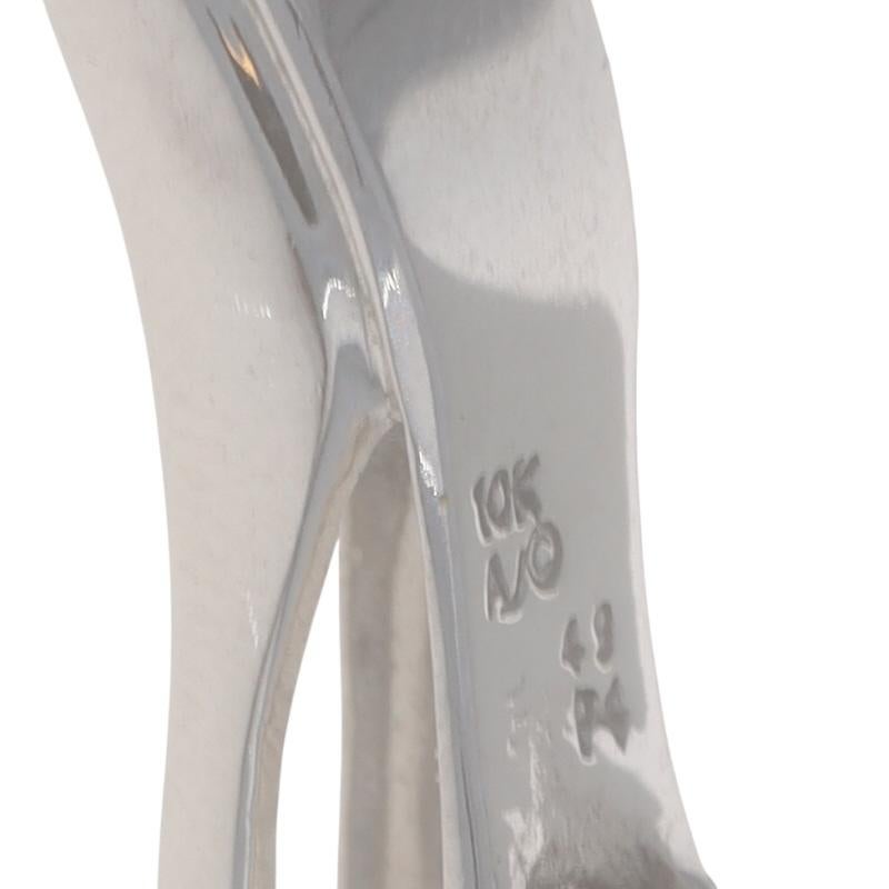 Or blanc diamant saphir talon aiguille pendentif 10k simple .29ctw chaussure Pour femmes en vente