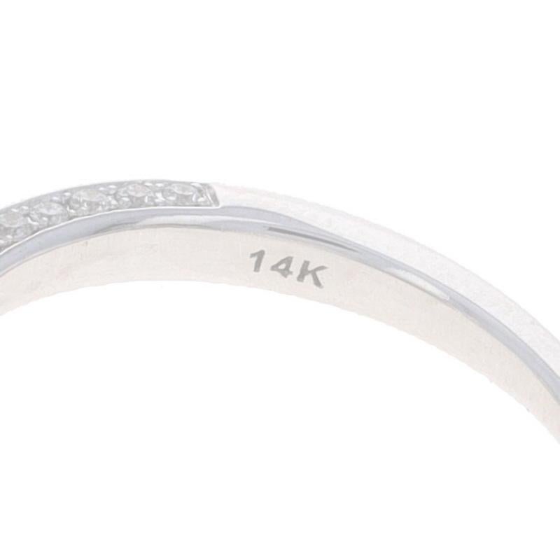 White Gold Diamond Semi-Mount Engagement Ring - 14k .50ctw CZ Oval ~8x6mm For Sale 1