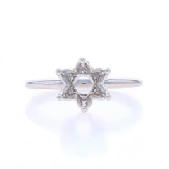 White Gold Diamond Semi-Mount Engagement Ring - 14k Round for 2.00ct Round