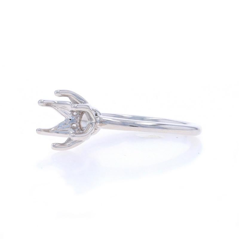 Bague de fiançailles semi-mountée en or blanc 14 carats pour 2,00 carats ronds Neuf - En vente à Greensboro, NC