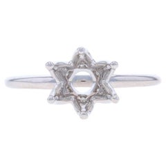 Verlobungsring aus Weißgold mit Diamanten in Halbfassung - 14k rund für 2,00ct rund