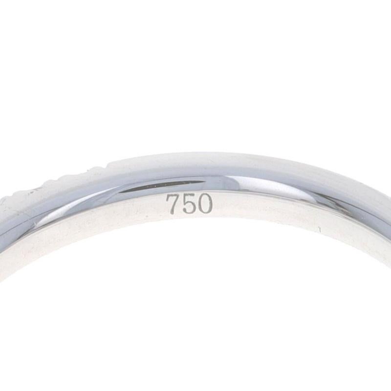 White Gold Diamond Semi-Mount Engagement Ring 18k Rnd .30ctw fits ~6.5mm Center For Sale 1