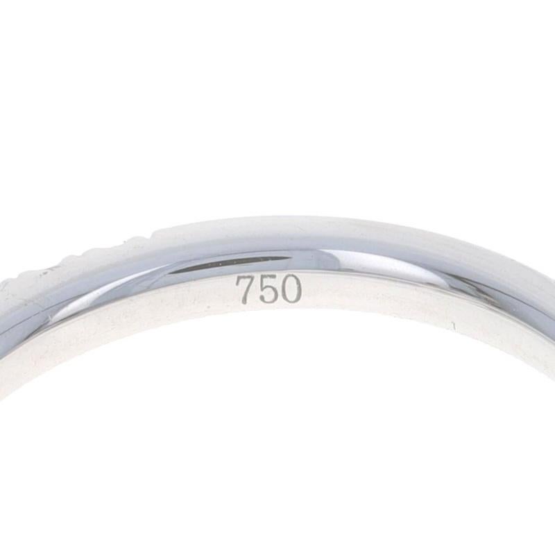 Anello di fidanzamento semi-montato in oro bianco 18k Rnd .30ctw con centro di ~6.5mm in vendita 1