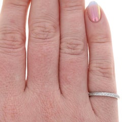 White Gold Diamond Set of 2 Wedding Bands - 18k Round Brilliant .56ctw Rings