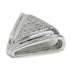 Elegant White Gold Diamond Slider Pendant