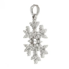 Diamond Snowflake Charm Pendant