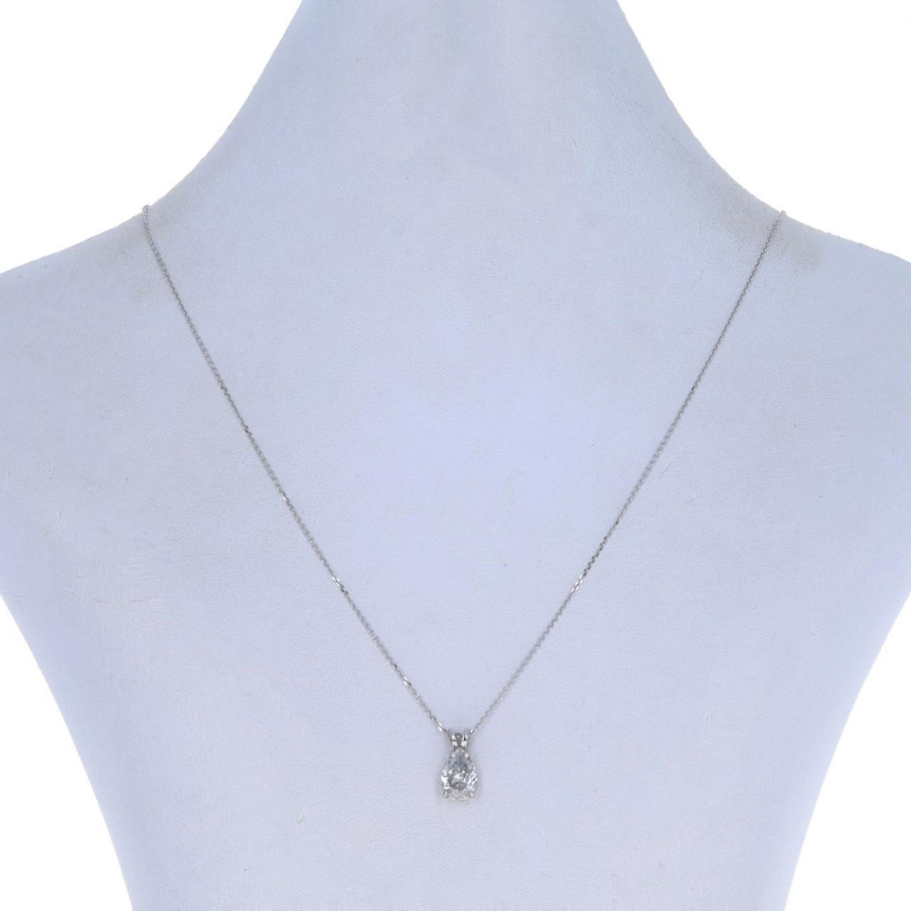 White Gold Diamond Solitaire Pendant Necklace 14k Pear 1.30ct Adjustable

Stone Information:
Natural Diamond
Carat(s): 1.30ct
Cut: Pear
Color: G
Clarity: I1

Total Carats: 1.30ct

Additional information:
Material: Metal 14k White Gold
Style: