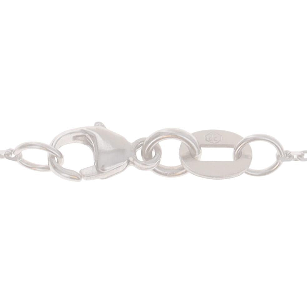 Collier en or blanc avec pendentif solitaire en diamant 18