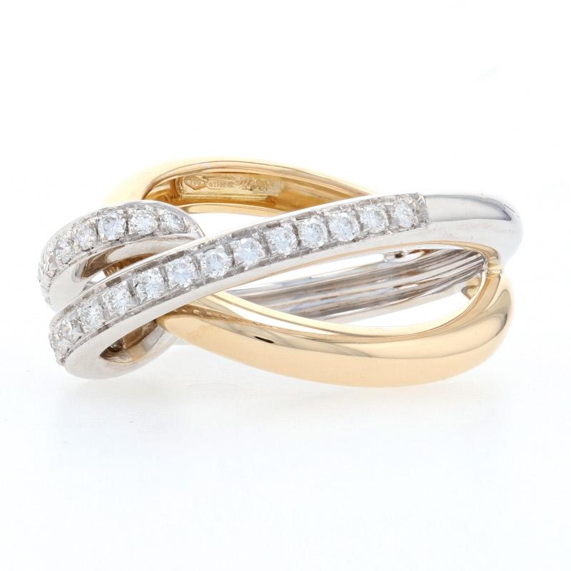 white gold crossover ring