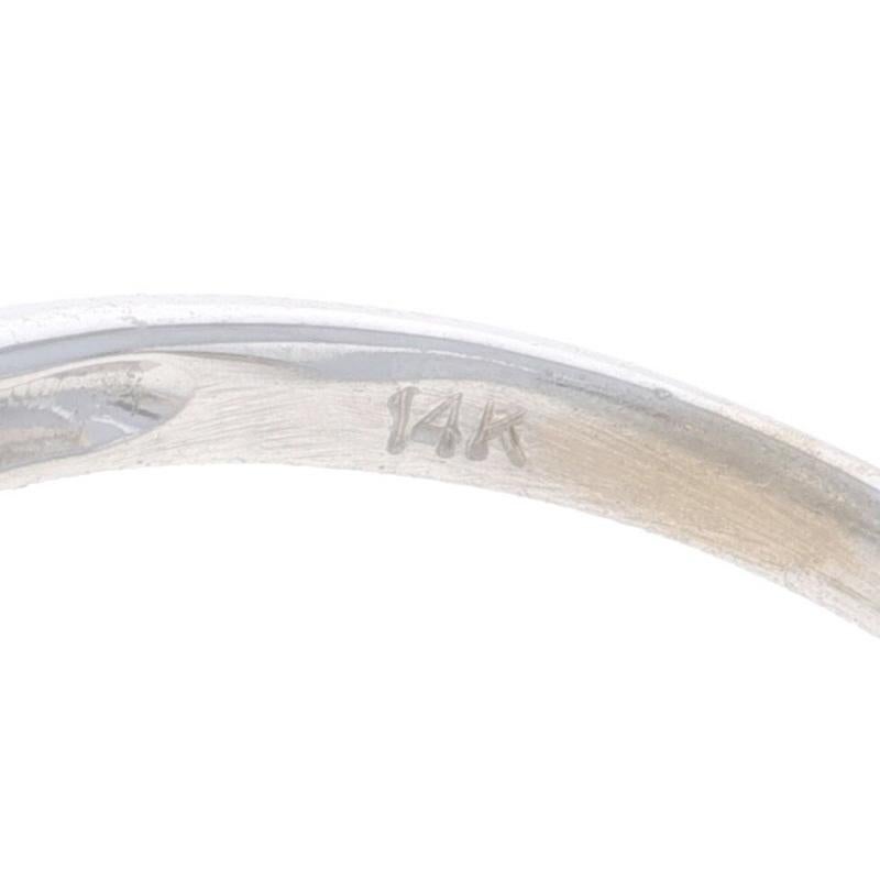 Anello aureolato quadrato con diamanti in oro bianco 14k, Brilliante rotondo 0,50 ct. in vendita 1