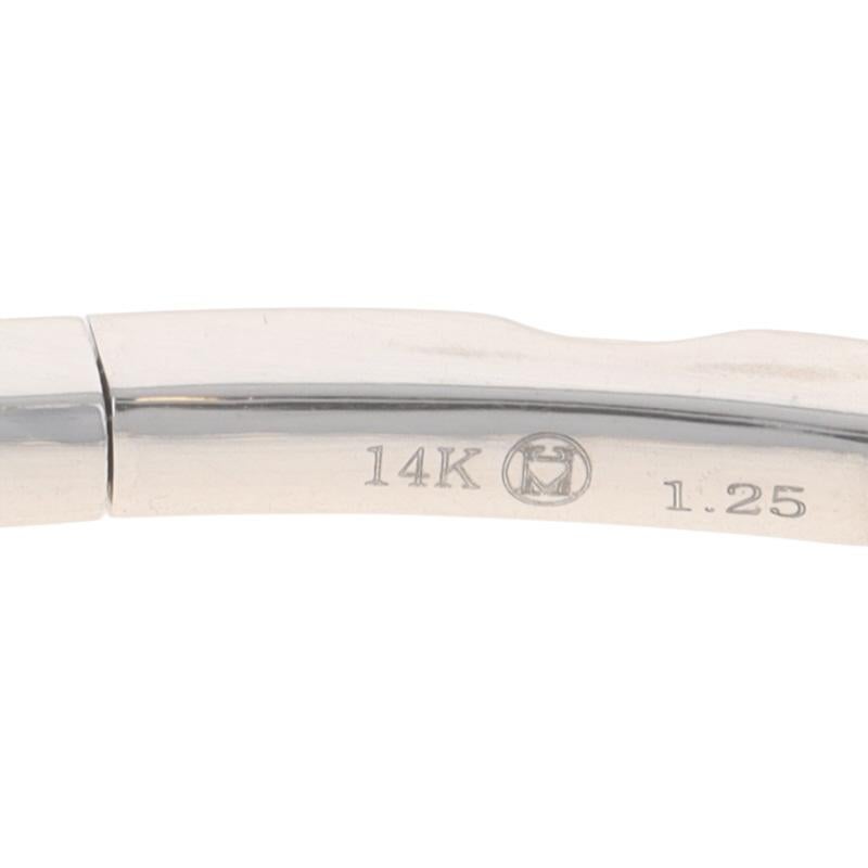 Bracciale flessibile con stazione di diamanti in oro bianco da 6 3/4