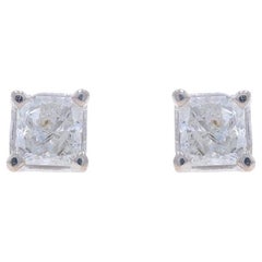 Orecchini con diamanti in oro bianco - 10k Princess .40ctw - forati