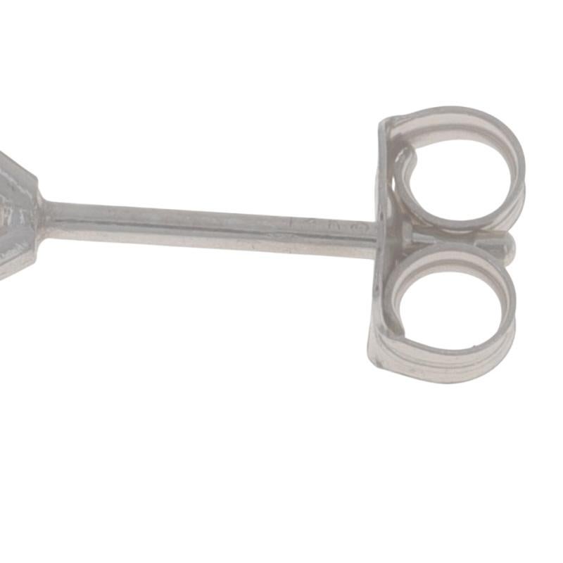 Orecchini con diamanti in oro bianco 14k a brillante rotondo da 1,40ctw GIA in vendita 1