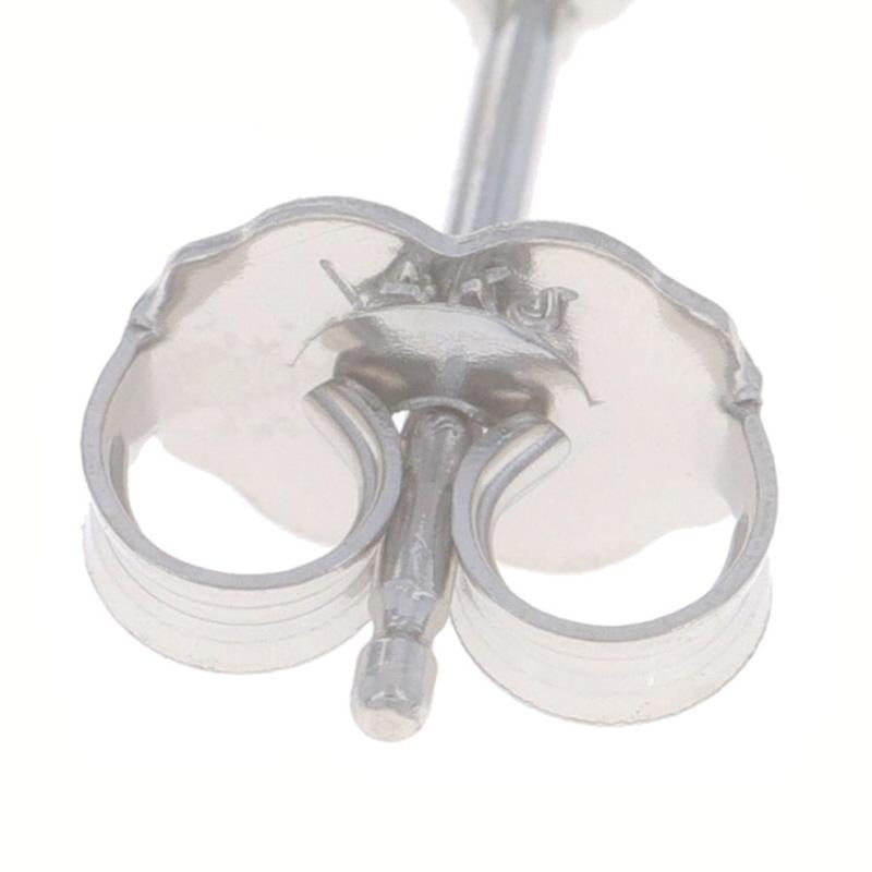 Orecchini con diamanti in oro bianco - 14k Round Brilliante 2.00ctw GIA in vendita 1