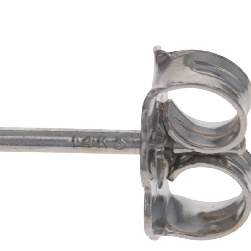 Orecchini con diamanti in oro bianco - 14k Brilliante rotondo 2.00ctw GIA - Forato in vendita 1