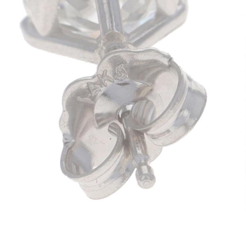Donna Orecchini con diamanti in oro bianco - 14k Brillianti rotondi 2,05ct GIA - Forzati in vendita