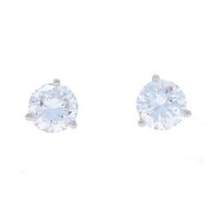 Orecchini con diamanti in oro bianco - 14k Brillianti rotondi 2,05ct GIA - Forzati