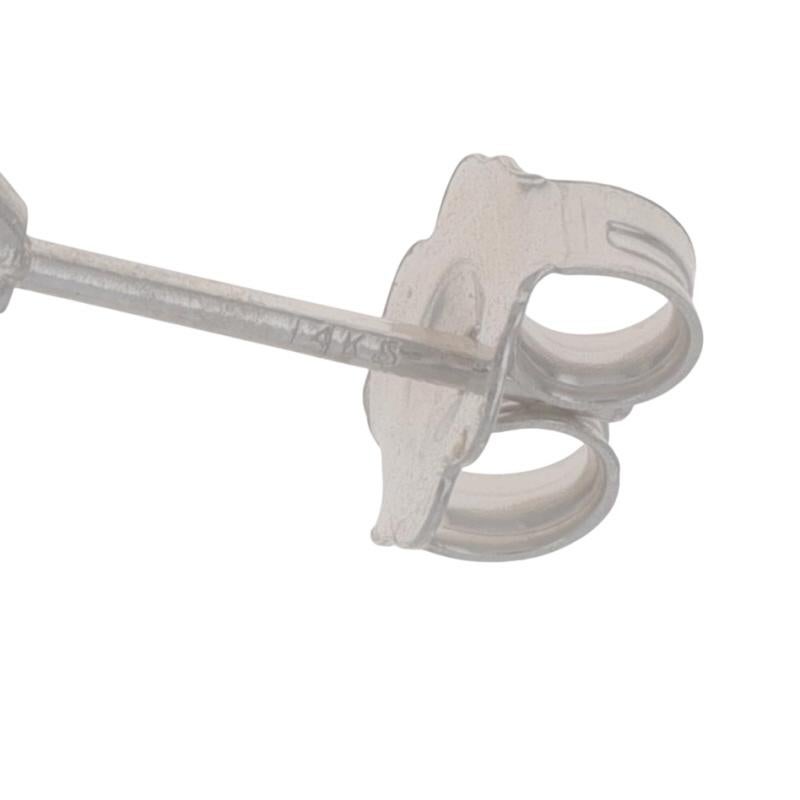 Orecchini con diamante in oro bianco 14k a brillante rotondo da 0,76 ct. in vendita 1