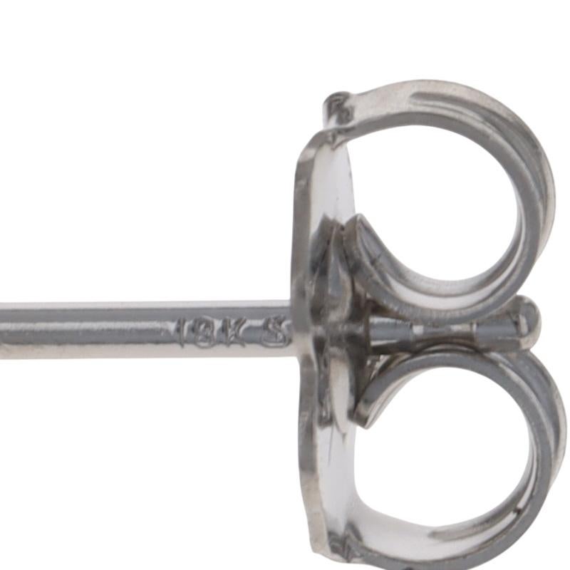 Orecchini con diamanti in oro bianco - 18k Brilliante rotondo 2,41ctw GIA - Forato in vendita 1