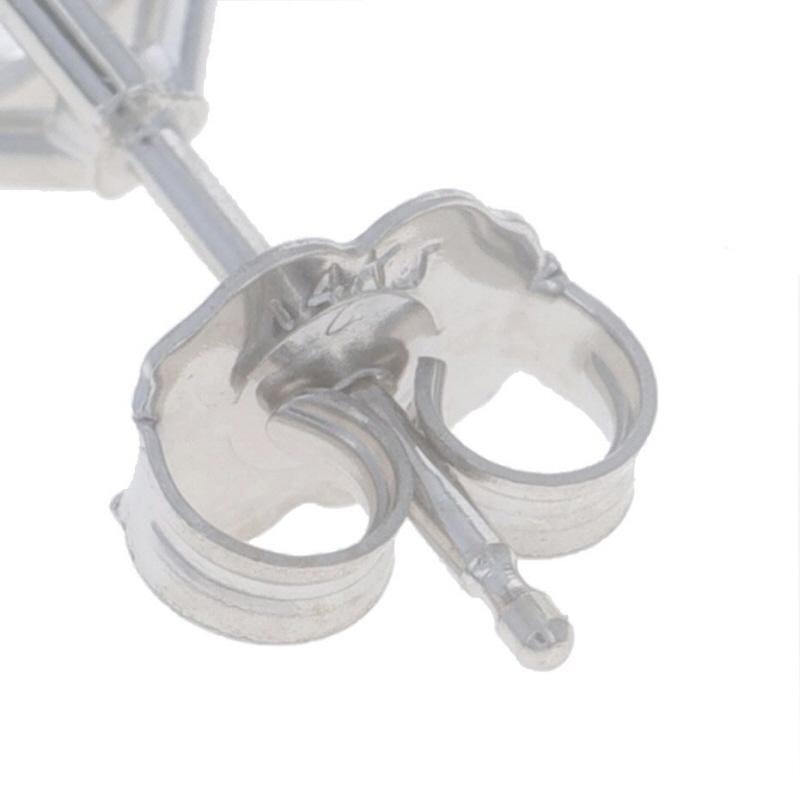 Orecchini con diamanti in oro bianco - 18k Brilliante rotondo 3,00ctw GIA - Forato in vendita 1