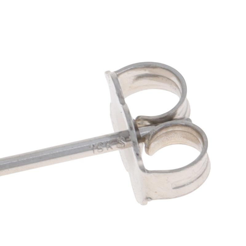 Orecchini con diamanti in oro bianco - 18k Brilliante rotondo 3,00ctw GIA - Forato in vendita 1