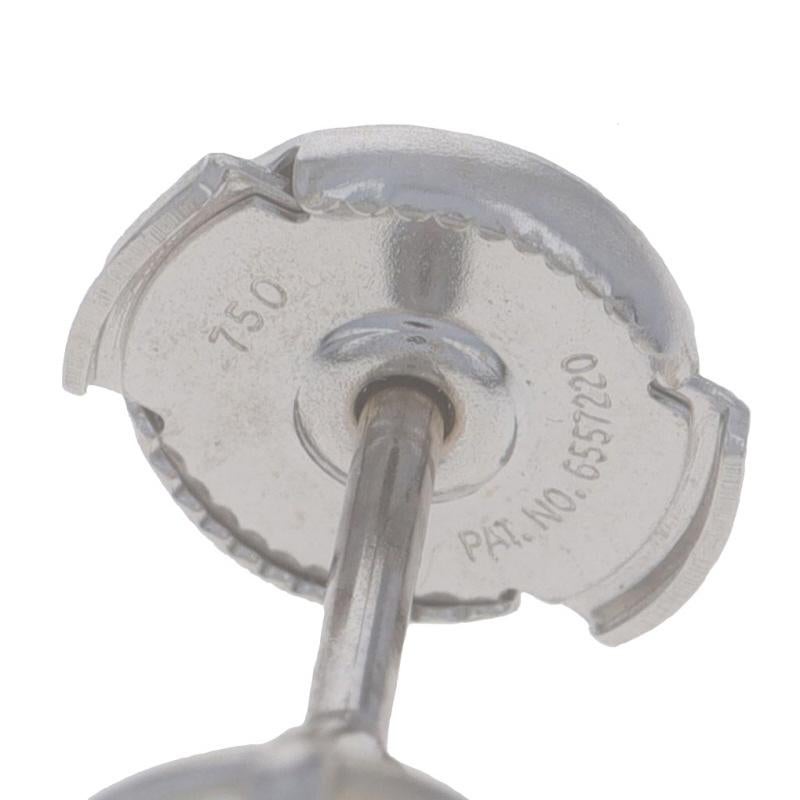 Orecchini con diamanti in oro bianco - 18k Brilliante rotondo 3,02ctw GIA in vendita 1