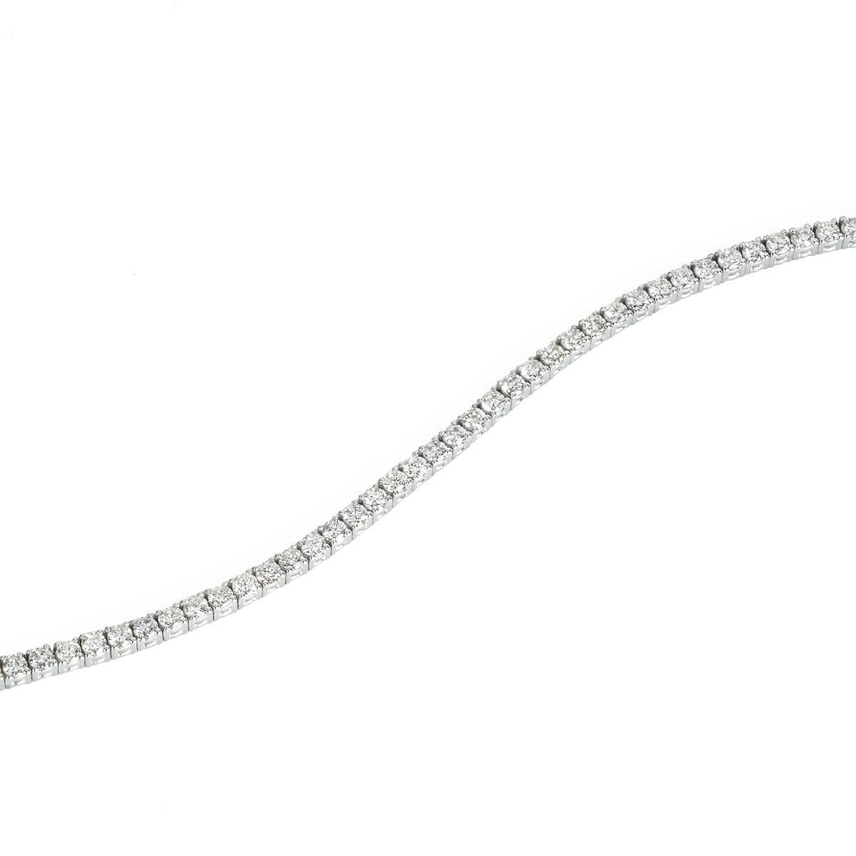 Women's White Gold Diamond Tennis Bracelet 2.03ct TDW For Sale