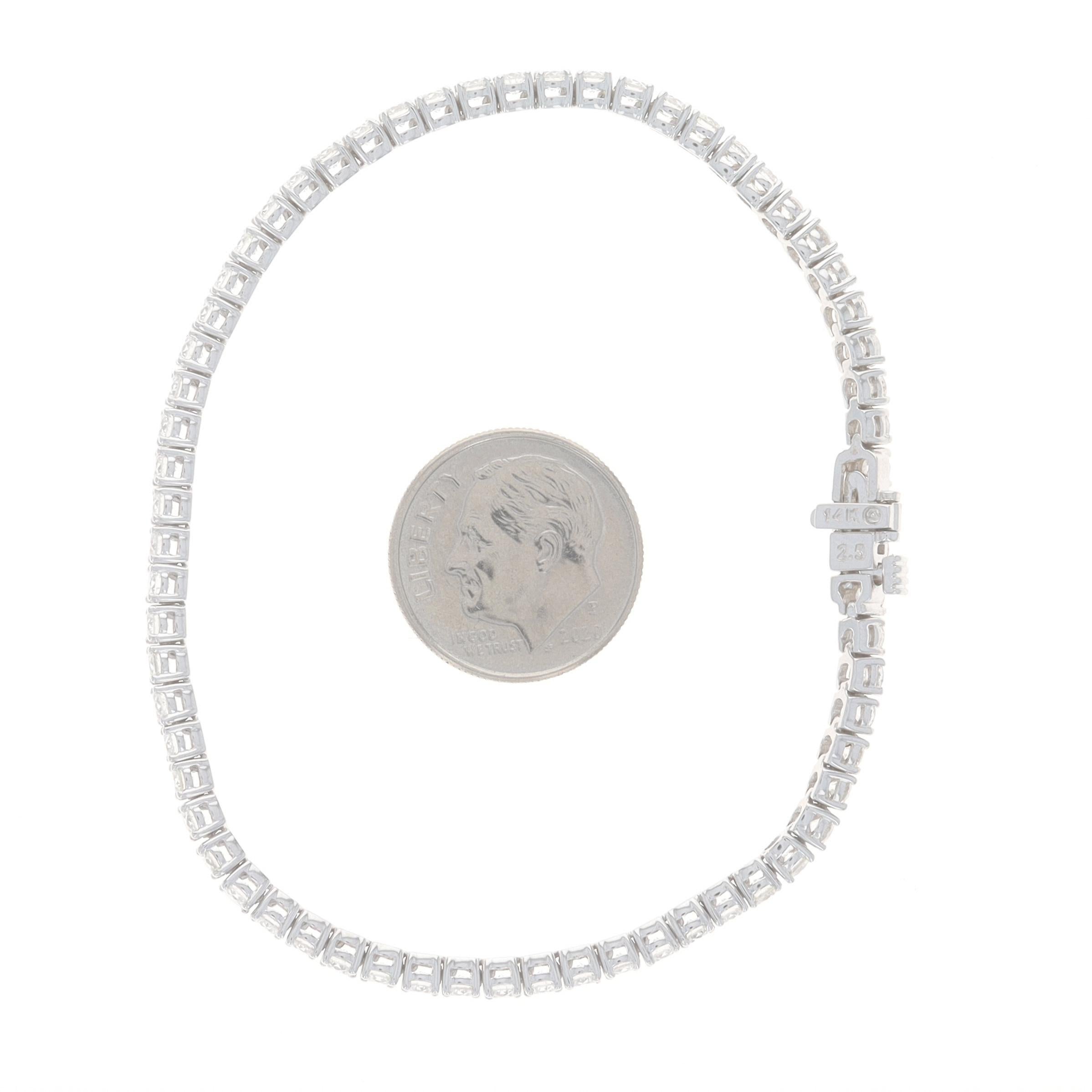 Weißgold Diamant-Tennis-Armband 6 3/4